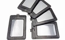 Bao đựng thẻ da Simili màu đen