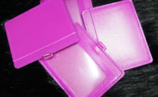 Bao đựng thẻ da màu tím