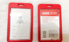 Bao đựng thẻ Uhoo cao cấp 2 mặt màu đỏ