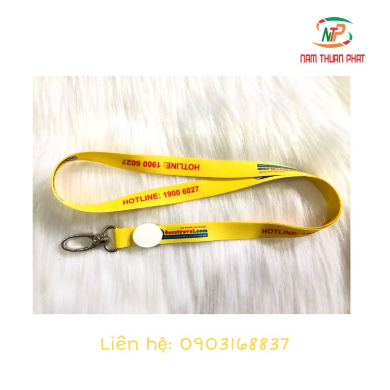 Dây đeo thẻ Satin du lịch Saco