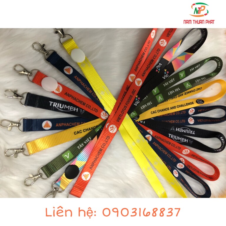 Dây đeo thẻ Polyester nhiều mẫu mã