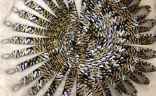 Dây đeo thẻ Satin 2cm rằn ri